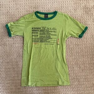 Green Disneyland Vintage Ticket T-Shirt Walt Disney Family Museum S